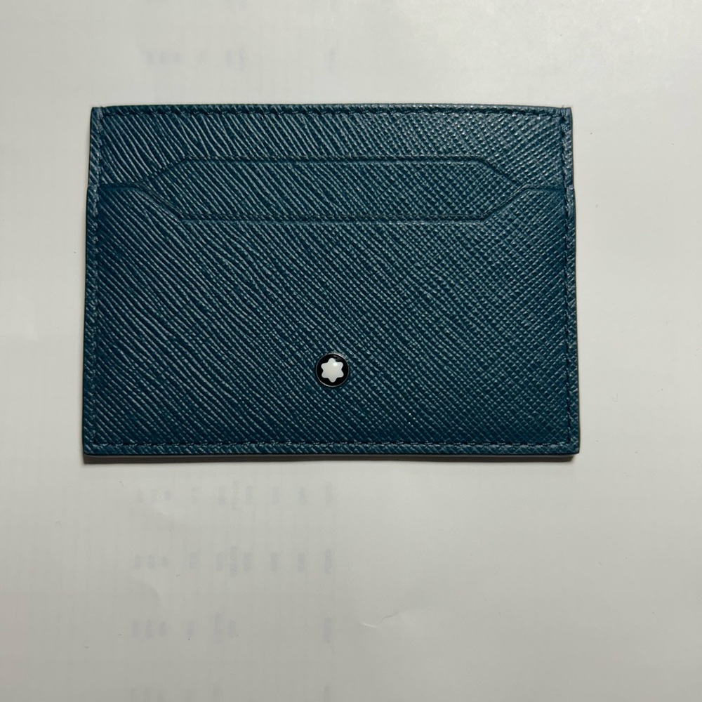 Montblanc Blue Leather Card Holder